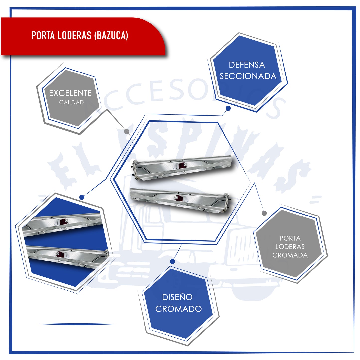Juego Par Porta Lodera Cromada Bazuka Con Resorte Tornillos