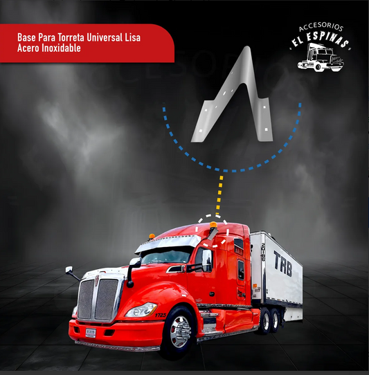 Base Para Torreta Emergencia Chica 24.5cm X 18.5cm Cromado