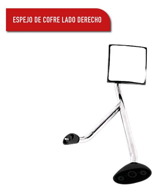 Espejo Para Cofre Pro Star Cromado Reforzado Brazo Y Concavo Izquierdo o Derecho