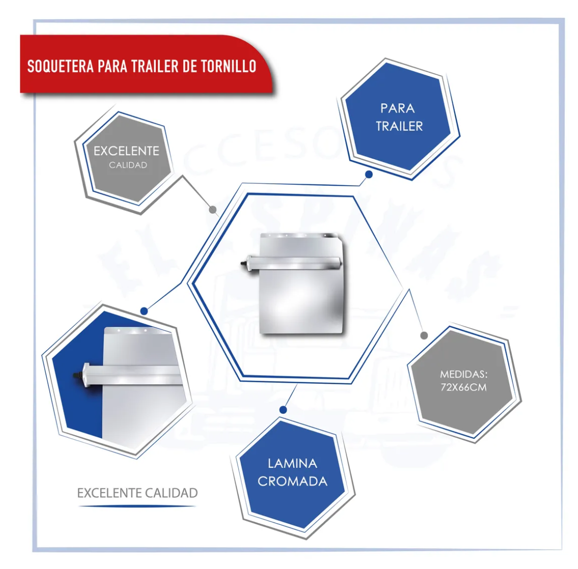 Par De Zoqueteras O Loderas Cromadas Para Trailer Tornillo