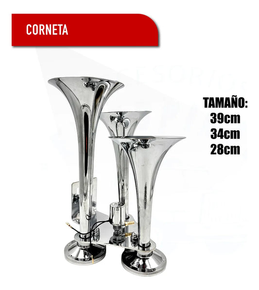 Corneta De Tren Triple Para Camión Mix / Aíre Y Eléctrica