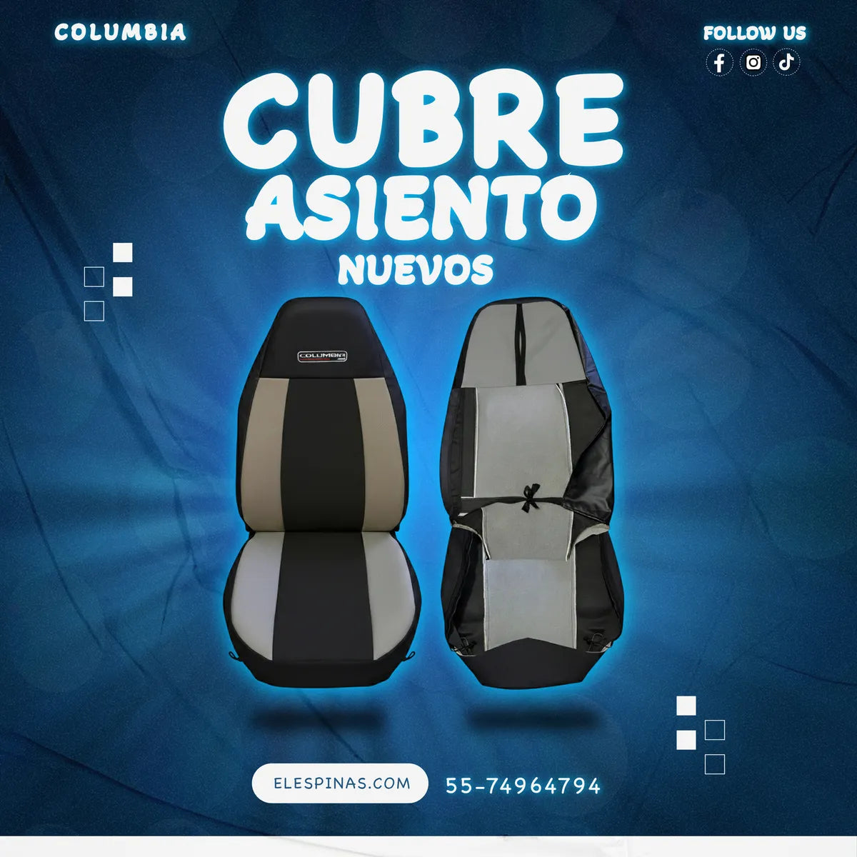 Cubre Asientos Para Freightliner Columbia Negro-Gris