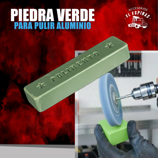 Piedra Para Pulir Aluminio Blanca Y Verde