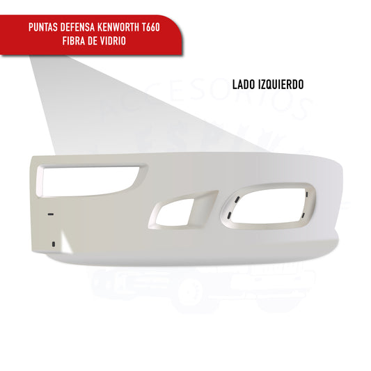 Punta De Defensa Izq O Der Kenworth T660 Fibra De Vidrio