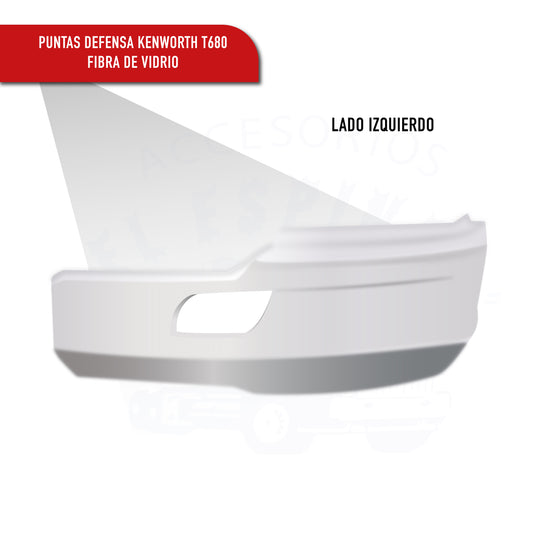 Punta De Defensa Izq O Der Kenworth T680 Fibra De Vidrio