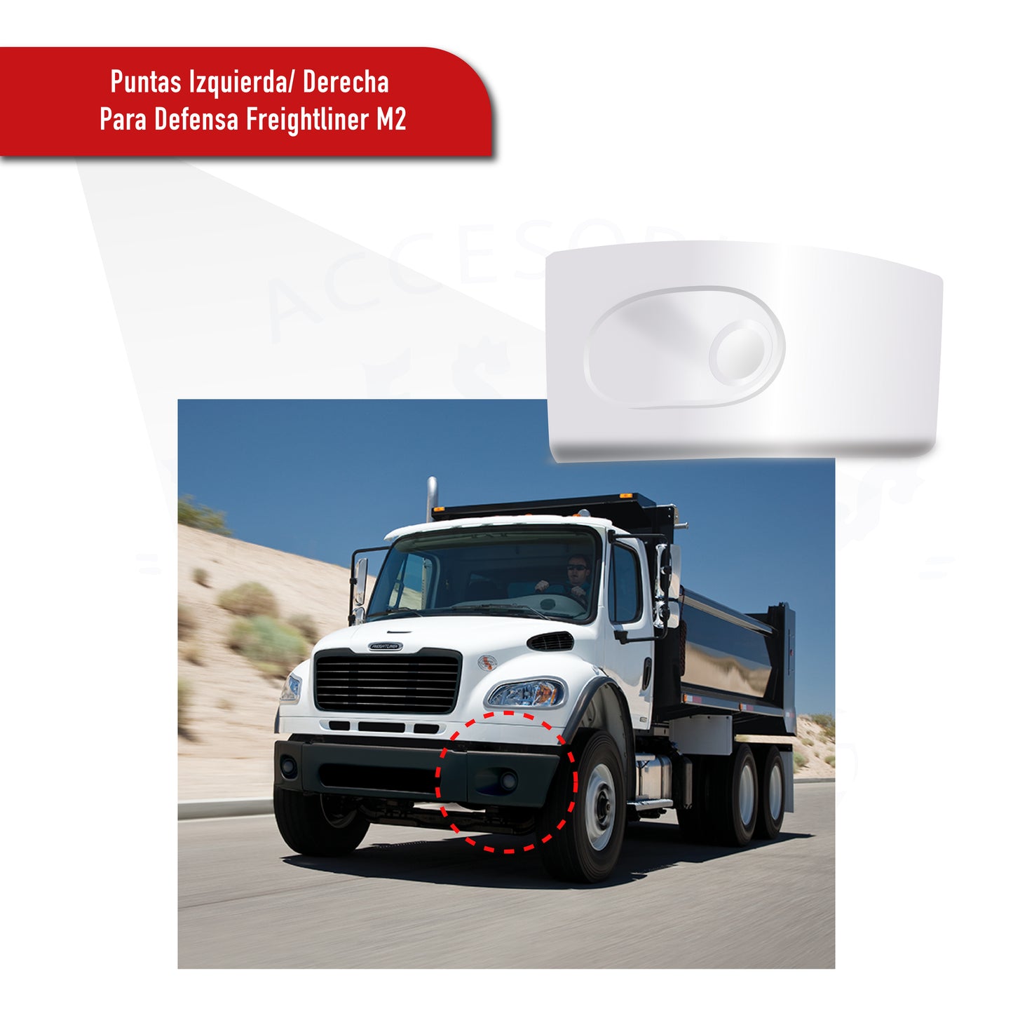Punta De Defensa Izq O Der Freightliner M2 Fibra De Vidrio