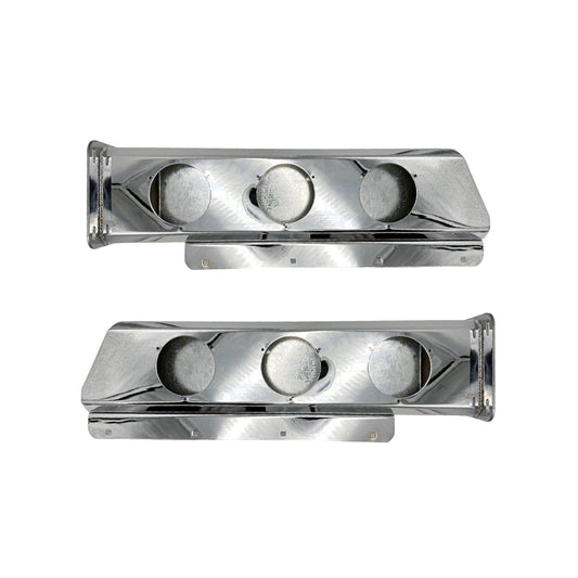 Par De Bazuca Porta Lodera Cromada Para Camión Orificio Con Plafones