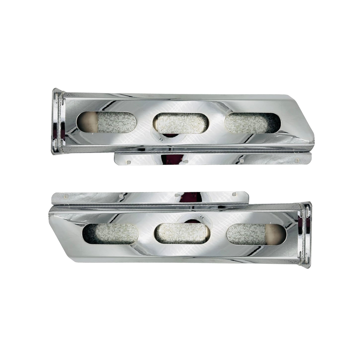 Par De Bazuca Porta Lodera Cromada Para Camión Orificio Con Plafones