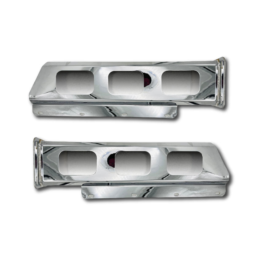 Par De Bazuca Porta Lodera Cromada Para Camión Orificio Con Plafones