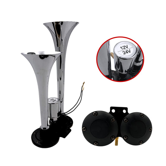 Corneta De Aíre Y Eléctrica Tipo Tren Doble Para Camión Mix