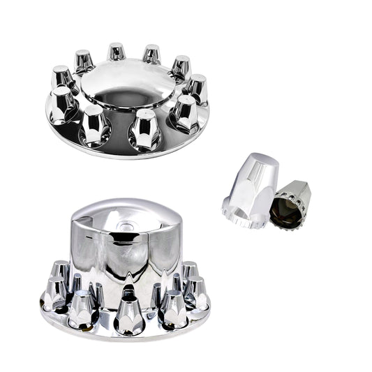 Kit de Copa Bola Lisa Cromada con Capuchones Unemon Rosca Delantera o Trasera