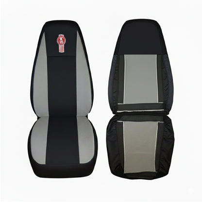 Cubre Asientos Kenworth Guitarrón T2000-w900-t800-t600-t660 Negro/Gris (PAR)