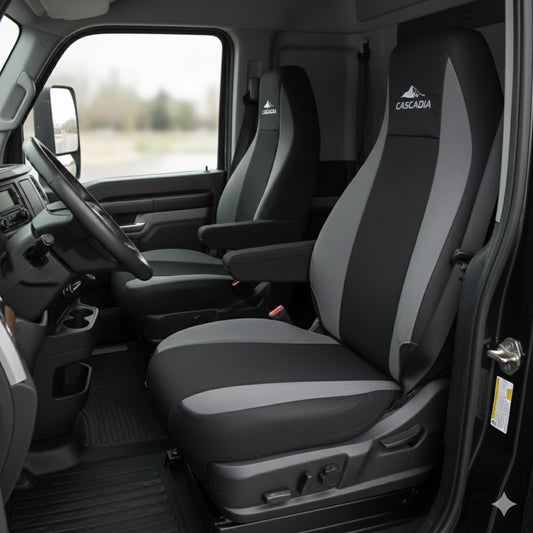Cubre Asientos Para Freightliner Cascadia Negro-Gris (PAR)