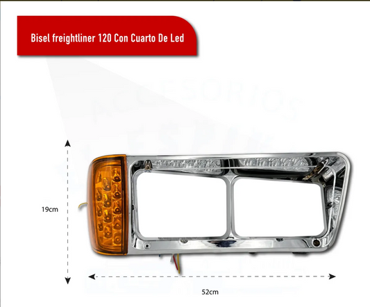 Bisel Freightliner 120 Cuarto Con Luces Led Izquierdo/derecho