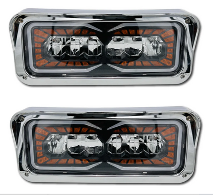Juego De Faro Led Kenworth T800 T600 W900 Peterbilt Ambos Lados