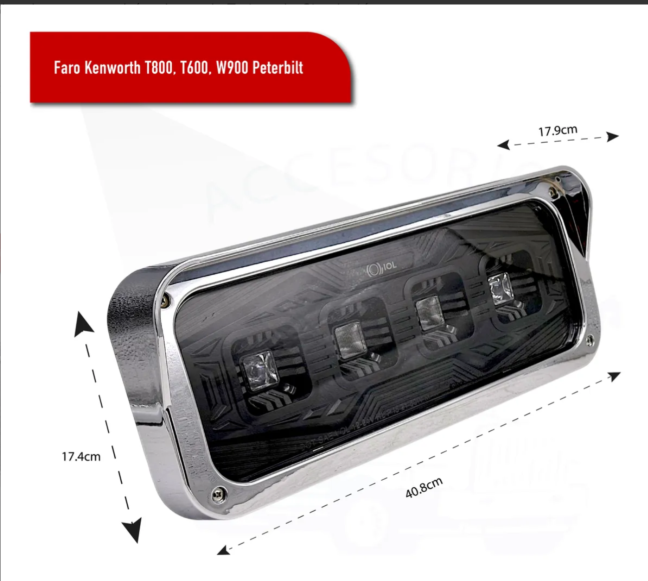 Juego De Faro Led Kenworth T800 T600 W900 Peterbilt Ambos Lados