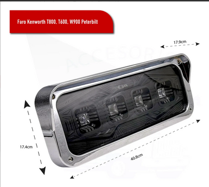 Juego De Faro Led Kenworth T800 T600 W900 Peterbilt Ambos Lados