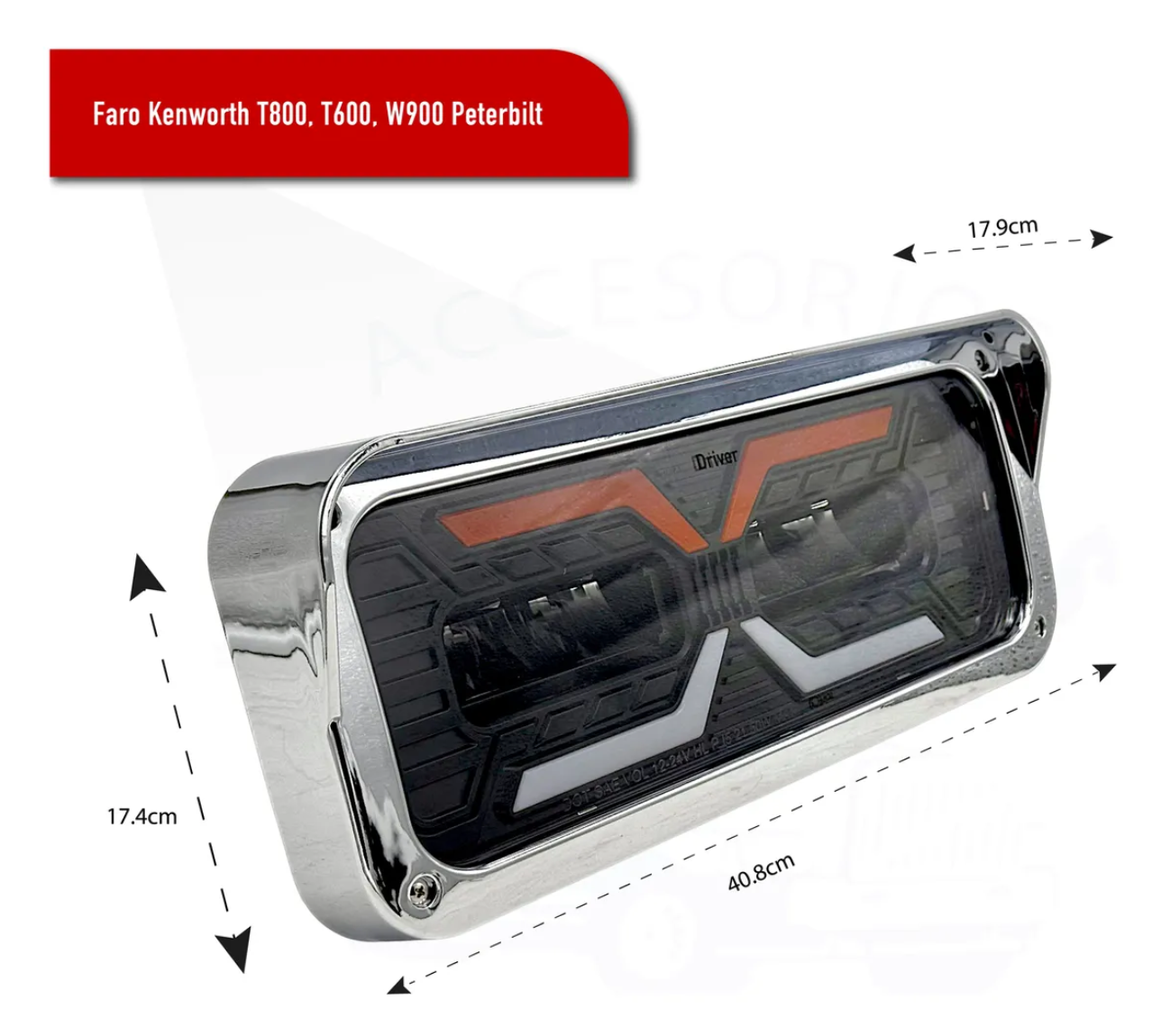 Juego De Faro Led Kenworth T800 T600 W900 Peterbilt Ambos Lados