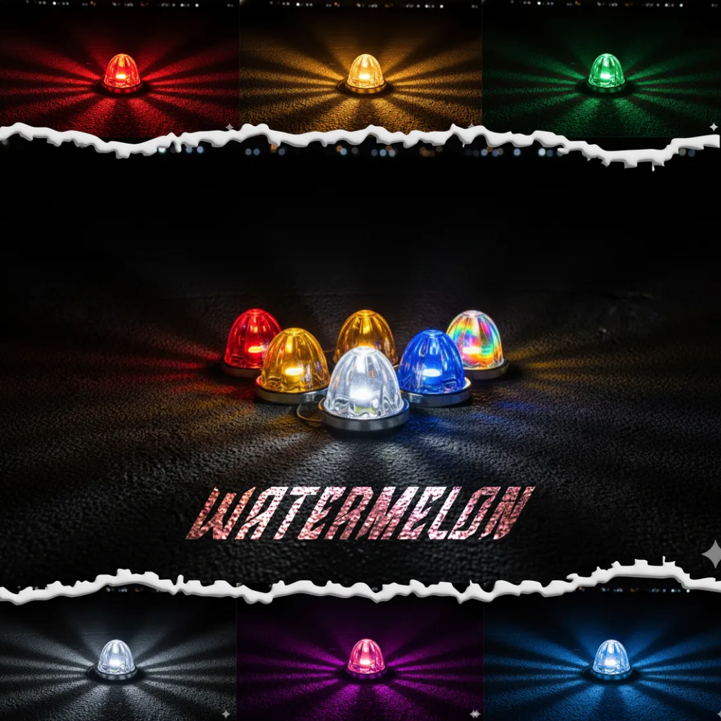 Plafón Led Watermelon Luz Estrella Multicolor De Plastico