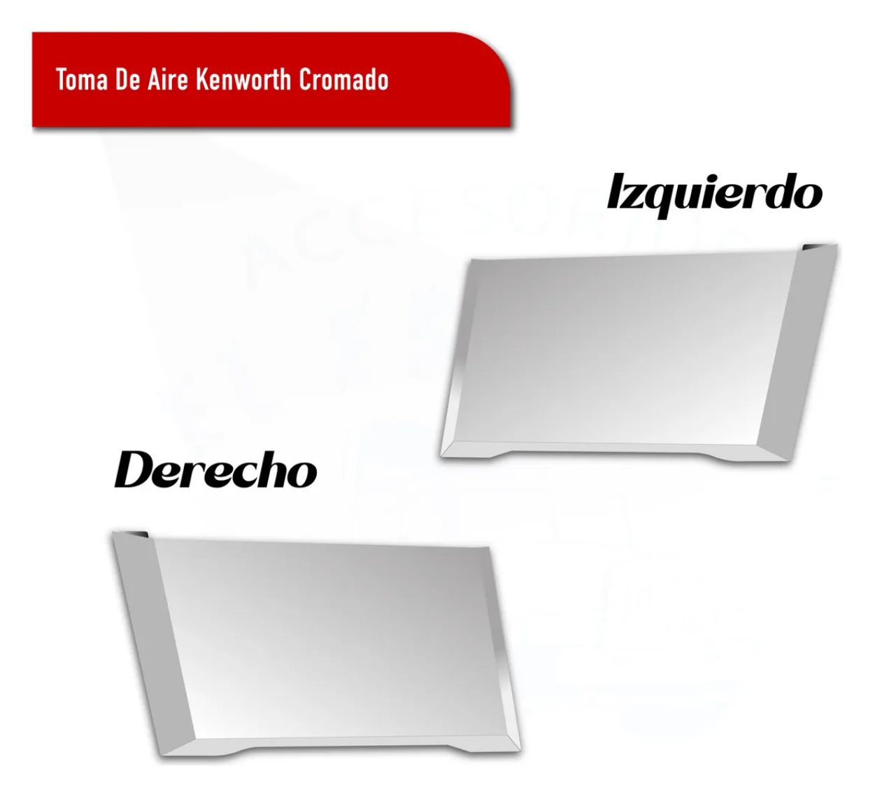 Toma De Aire Kenworth T800 Acero Inoxidable Cromado