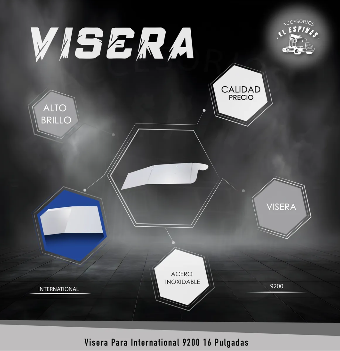 Viseras De Acero Inox International 9200 Chola 16in