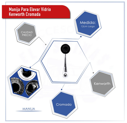 Manija Interior Para Elevar Kenworth - Entrada Ovalada