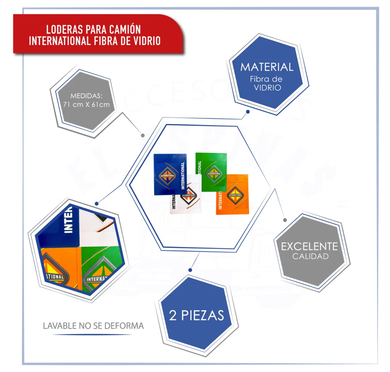 Par De Loderas Para Camión International Fibra De Vidrio