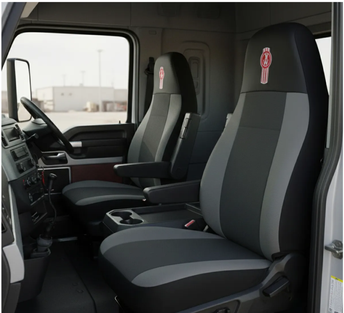 Cubre Asientos Kenworth Guitarrón T880-T680 Negro-Gris
