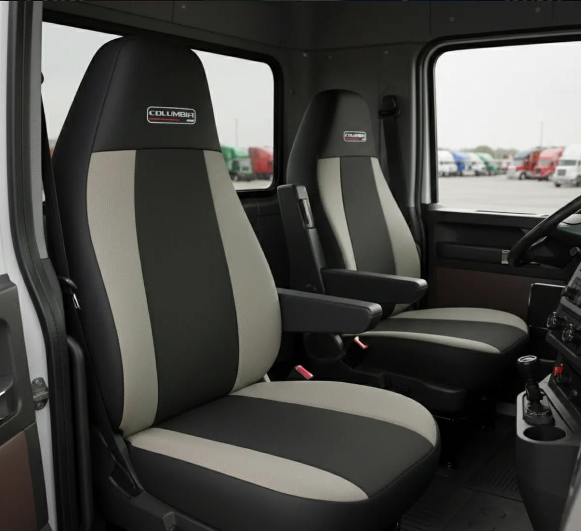 Cubre Asientos Para Freightliner Columbia Negro-Gris
