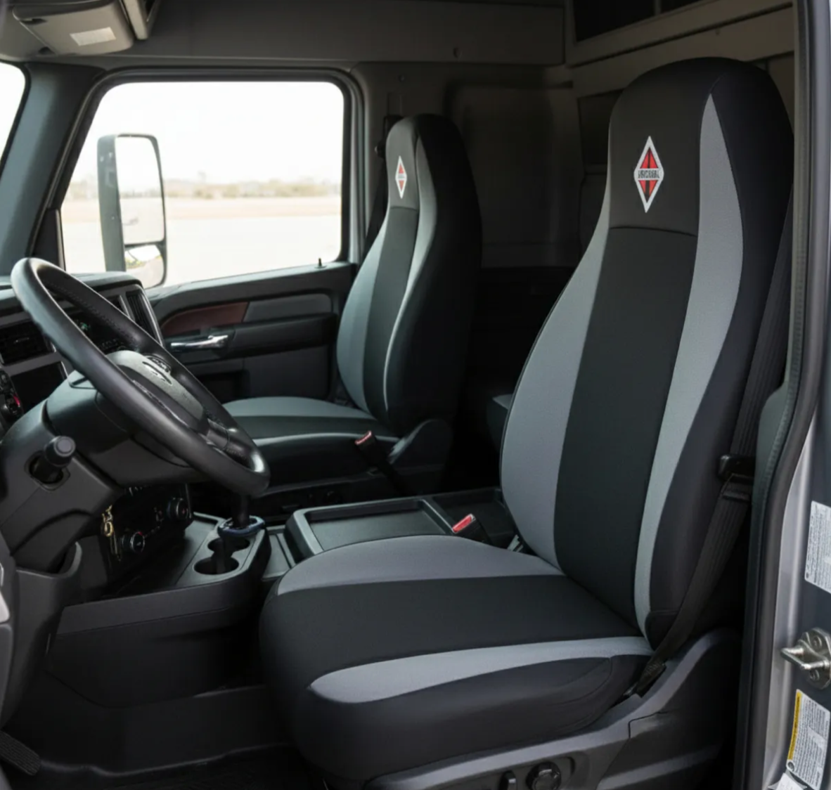 Cubre Asientos Para Inter- Prostar- Lt- Lonestar - 9400/9200 Negro-gris