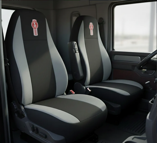 Cubre Asientos Kenworth Guitarrón T2000-w900-t800-t600-t660 Negro/Gris