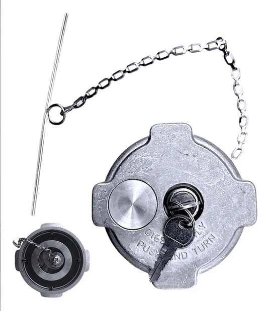 Tapón Diesel Freighliner Push Con Llave Tipo Original - Cromado