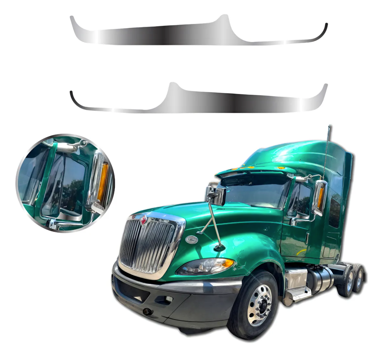 Par De Adorno Para Puerta International Prostar Acero Inox Cromado