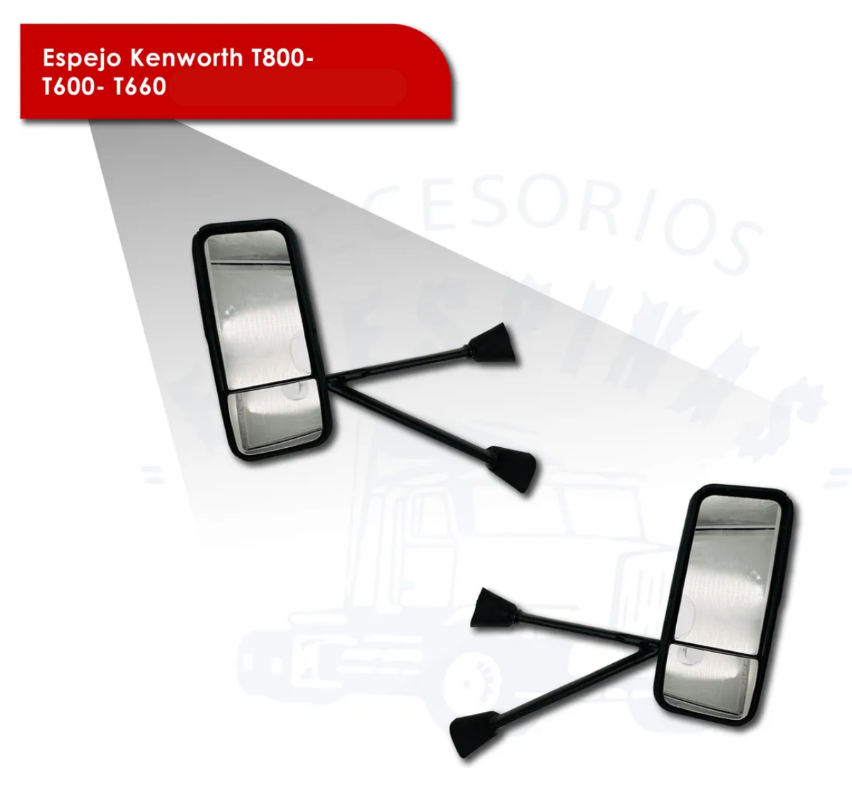 Espejo Kenworth T800/ T600/ T660 Orejon Izquierdo/ Derecho Negro