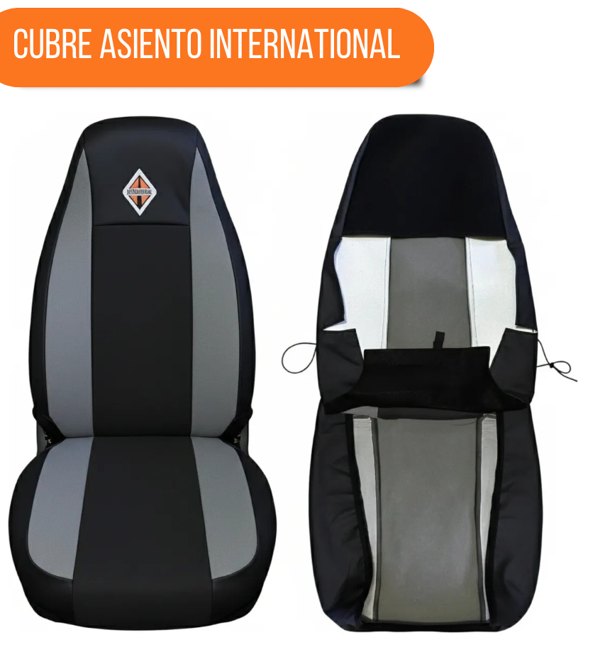 Cubre Asientos Para Inter- Prostar- Lt- Lonestar - 9400/9200 Negro-gris