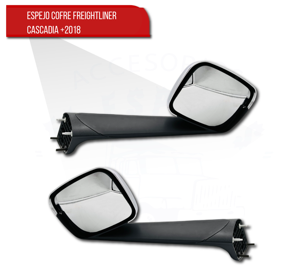 Espejo para Cofre Freightliner Cascadia +2018 Concha Cromada