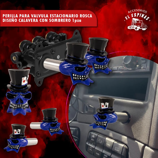 Perilla Estacionaria Diseño Calavera Excelente Calidad Pza (Rosca)