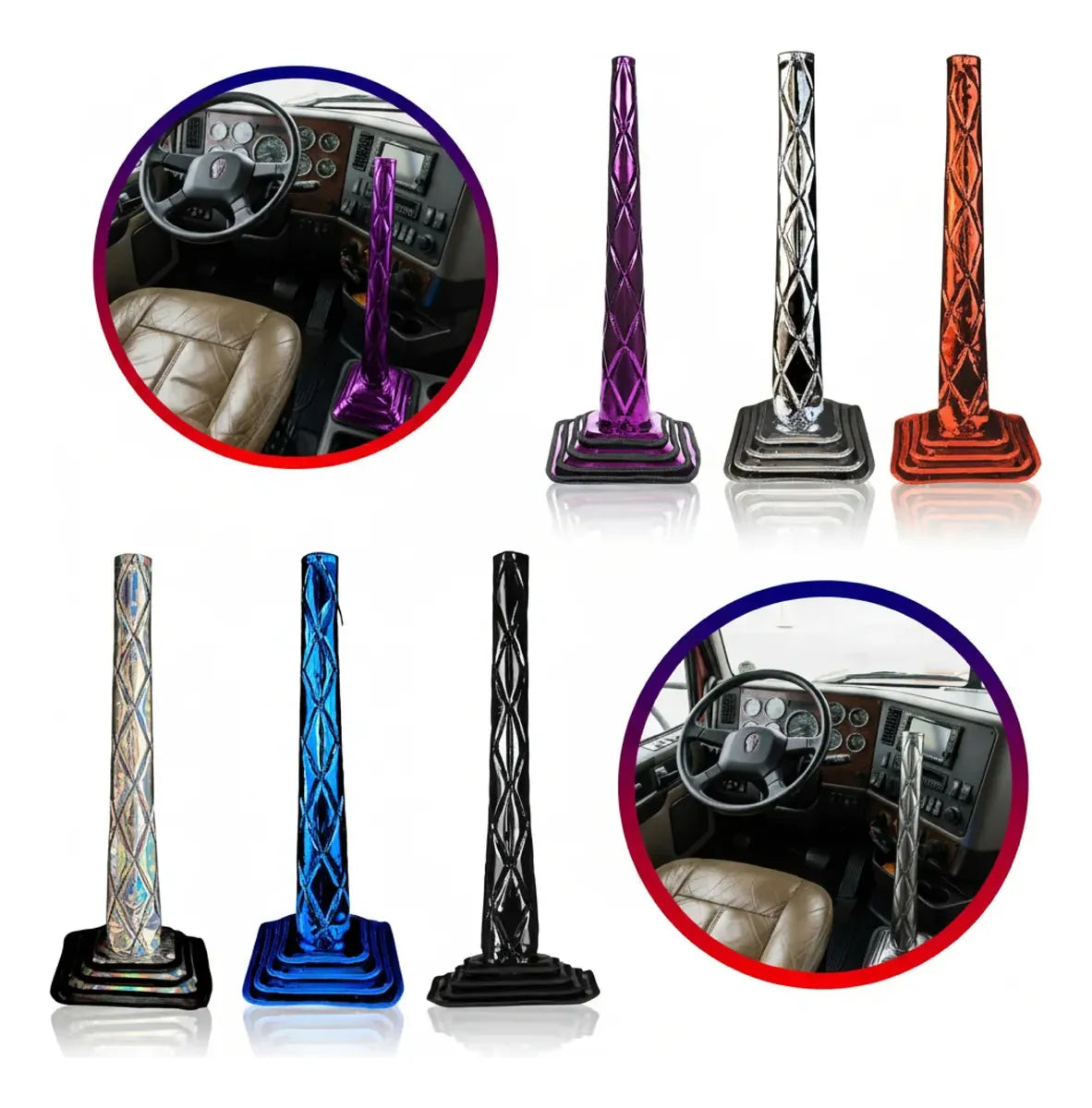 Funda Para Palanca Metálicas De Tracto Camión Con Base Cuadrada