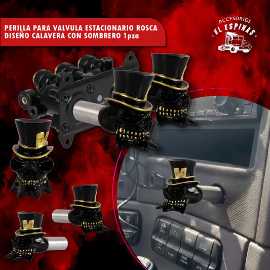 Perilla Estacionaria Diseño Calavera Excelente Calidad Pza (Rosca)