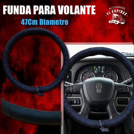 Funda De Piel 100% Genuina Para Volante 45cm/47cm Diámetro