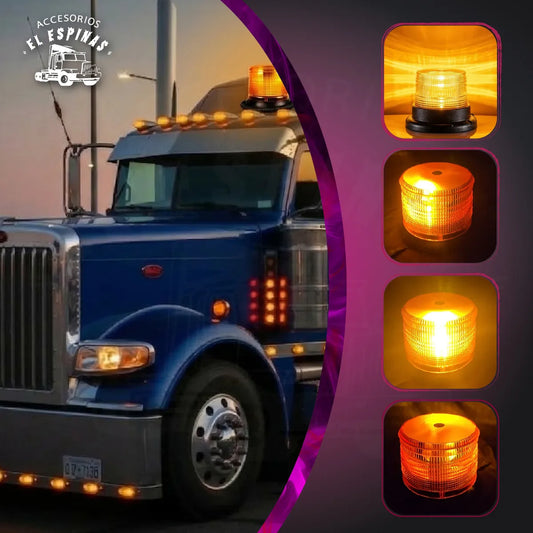 Torreta 40 Leds Ambar Auto Camion 12-24 Volts
