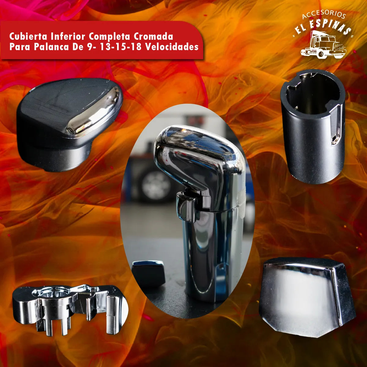 Kit de Cubierta Inferior Para Palanca Cromada 9-13-15-18 Velocidads