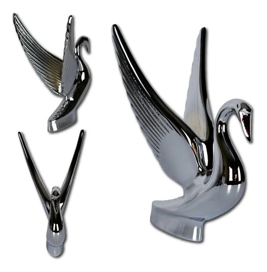 Adorno Para Cofre Cisne Metal Cromado Excelente Calidad