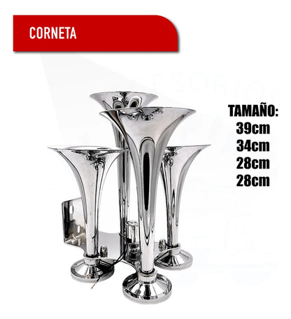 Corneta De Tren Cuadruple Para Camión Mix / Aíre Y Eléctrica