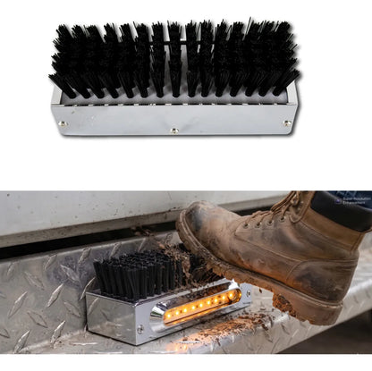 Cepillo Estribo Limpia Botas Con Luz Led Ambar