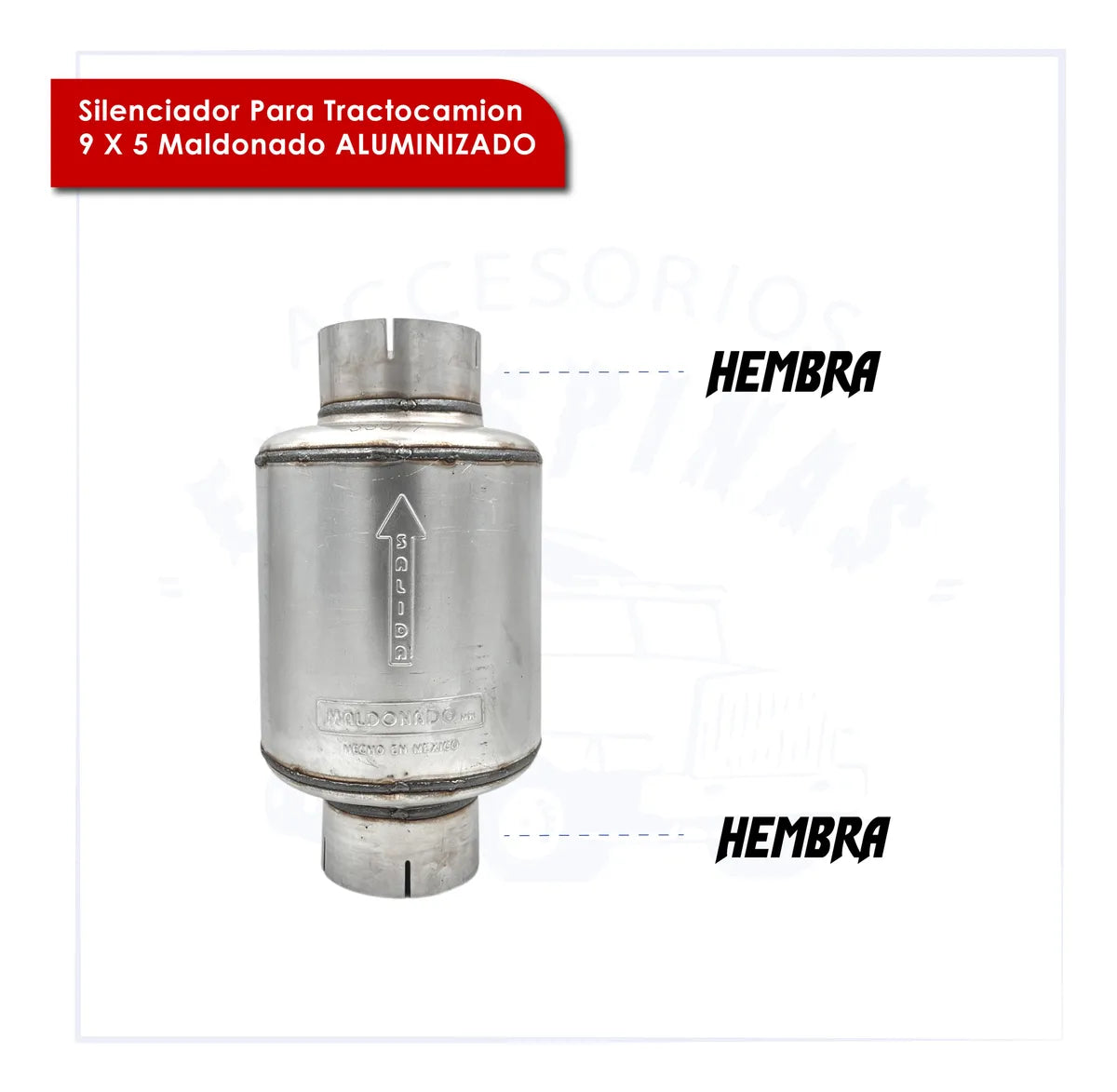Silenciador Para Camión 9 X 9 X 5 Pulgadas Maldonado