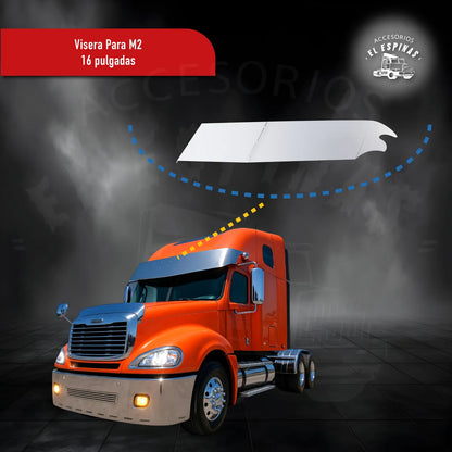 Visera para Freightliner Columbia Acero Inoxidable de 18 Pulgadas