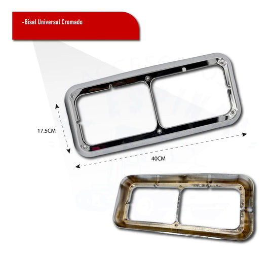 Bisel Cromado Para Faro Principal Kenworth T800-T600-W900 Cromado