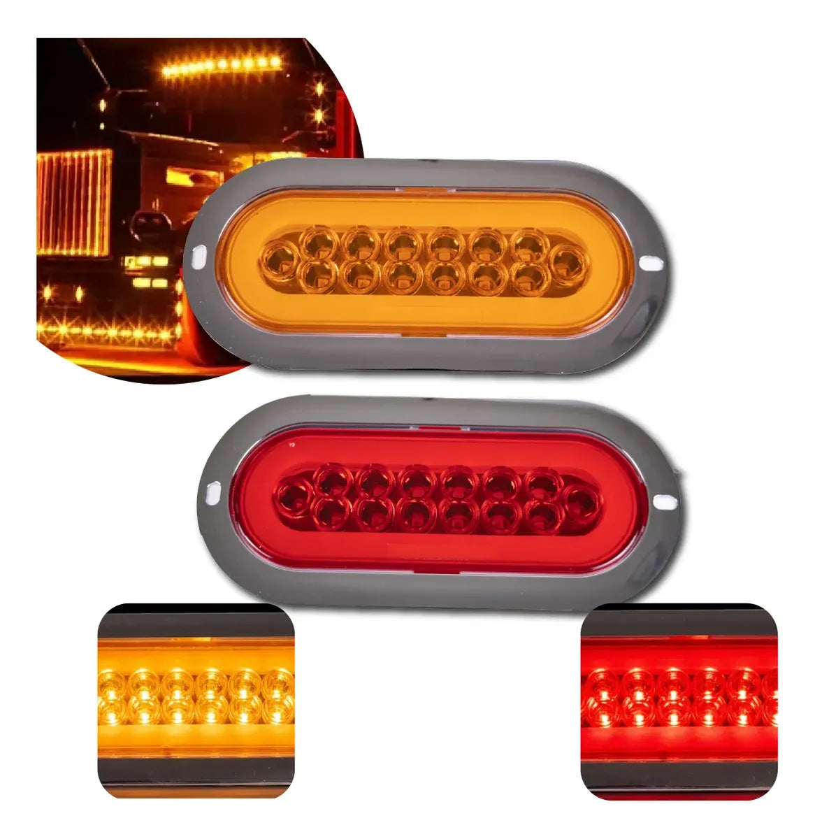 Plafón 14 Led Ovalado Aro Plasma Gel 4 Funciones 12-24v