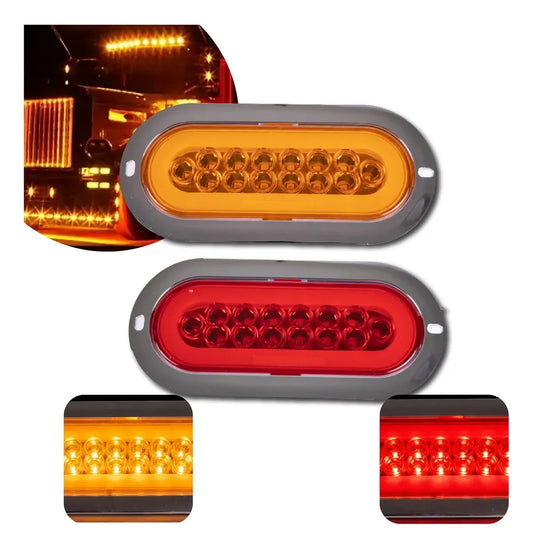 Plafón 14 Led Ovalado Aro Plasma Gel 4 Funciones 12-24v